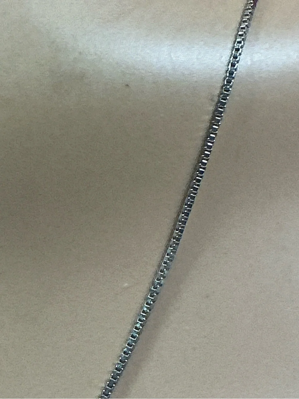 Sterling Silver Italian Chain Necklace . 19 to 21 inches long